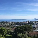 شقة Sea View Riviera, 3 Pieces Vue Panoramique, 2 Chambres, 4p, Pk, Ac أنتيب