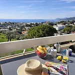 شقة Sea View Riviera, 3 Pieces Vue Panoramique, 2 Chambres, 4p, Pk, Ac