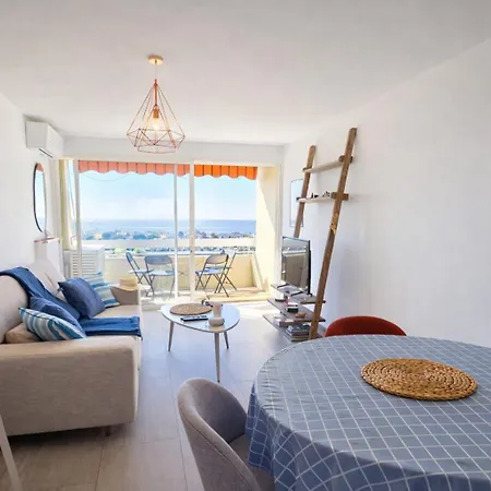 Sea View Riviera, 3 Pieces Vue Panoramique, 2 Chambres, 4p, Pk, Ac *