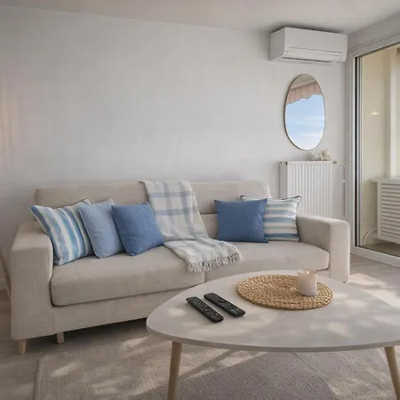 Sea View Riviera, 3 Pieces Vue Panoramique, 2 Chambres, 4p, Pk, Ac أنتيب