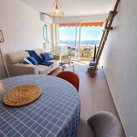 Sea View Riviera, 3 Pieces Vue Panoramique, 2 Chambres, 4p, Pk, Ac Apartment Antibes