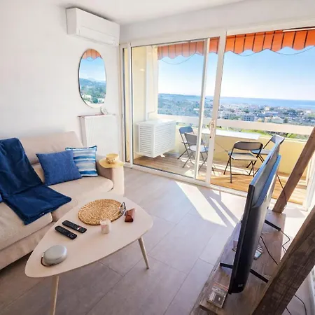 Lägenhet Sea View Riviera, 3 Pieces Vue Panoramique, 2 Chambres, 4p, Pk, Ac